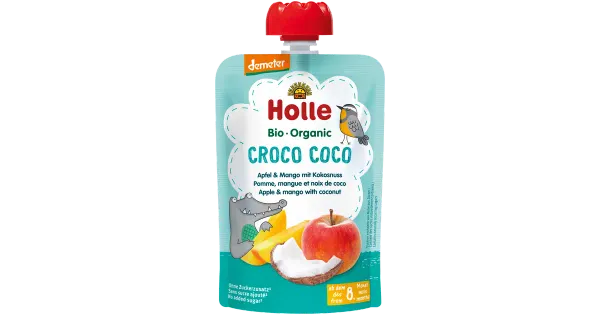 Holle Õuna-mangopüree kookosega 100 g, alates 8-elukuust