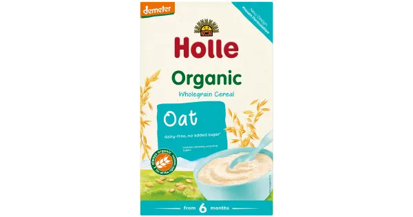 Holle täistera kaerahelbepuder 250 g, öko, alates 6-elukuust