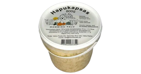 Hommiku Talu Hapukapsas ämbris 800g