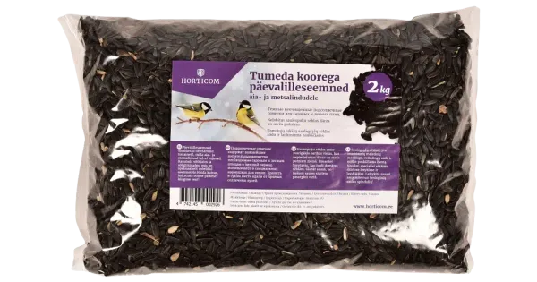 Horticom tumeda koorega päevalilleseemned lindudele 2kg