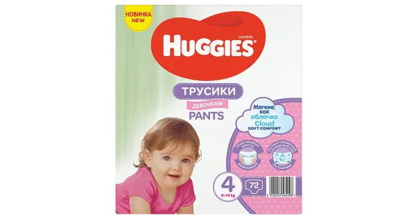 Huggies püksmähkmed Pants 4 Box Girl 9-14kg, 72tk