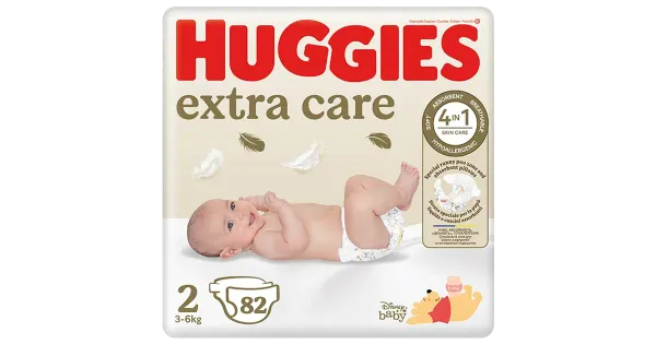 Huggies teipmähkmed Extra Care 2 3-6kg 82tk