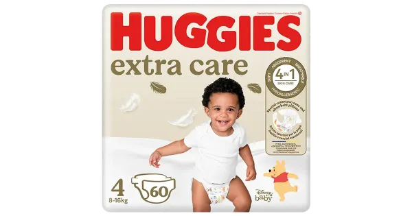 Huggies teipmähkmed extra care 4 8-14kg 60tk