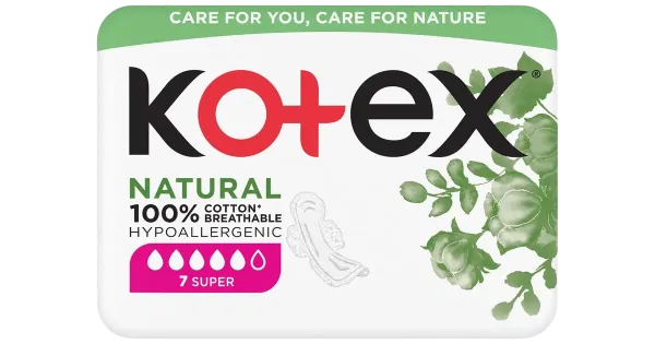Hügieeniside Kotex Natural Super 7tk