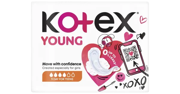 Hügieeniside Kotex Young Day 9tk