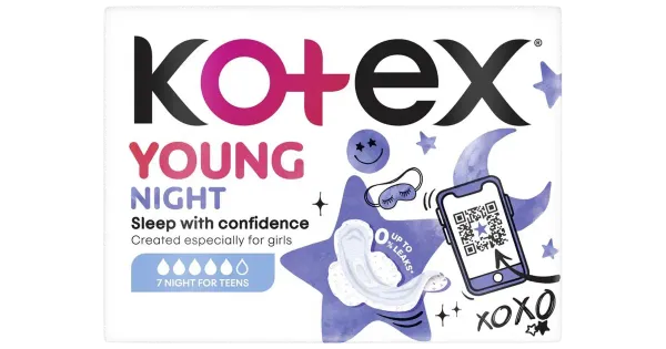 Hügieeniside Kotex Young Night 7tk