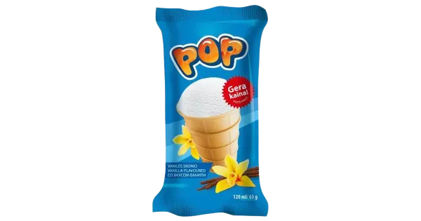 Iceco Pop Vanillimaitseline jäätis 63 g / 120 ml