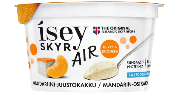 Isey Skyr Air mandariini-juustukoogimaitseline piimatoode, laktoosivaba, 125 g