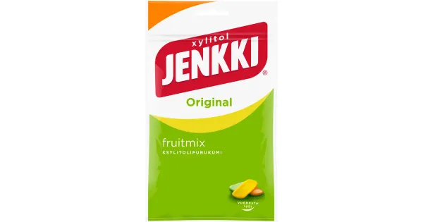 Jenkki Original Fruit Mix ksülitoliga närimiskummid 100g
