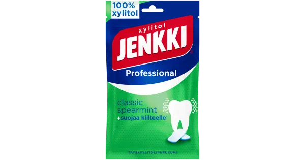 Jenkki Professional Classic Spearmint ksülitoli ja kaltsiumiga närimiskummid 90 g