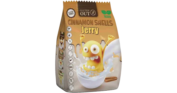 Gluteenivabad kaneelimaitselised teraviljahelbed, JERRY, 375 g