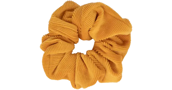 Juuksekumm Ibero scrunchie kollane samet