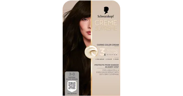 Juuksevärv Schwarzkopf Creme Supreme 3-0 Natural Darkest Brown