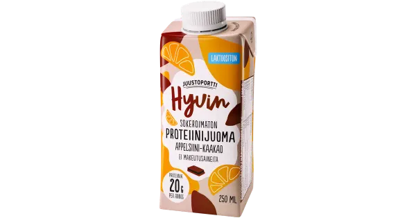 Juustoportti Hyvin apelsini-kakao proteiinijook 250ml