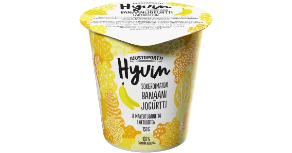 Juustoportti Hyvin banaanijogurt, laktoosivaba, 150 g