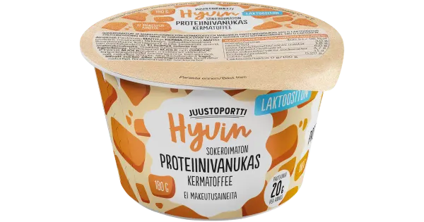 Juustoportti Hyvin karamellimaitseline proteiinipuding, laktoosivaba, 180 g