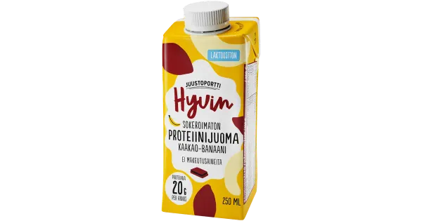 Juustoportti Hyvin proteiinijook kakao-banaan 250 ml