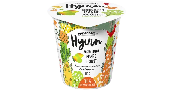 Juustoportti magustamata laktoosivaba mangojogurt 150 g