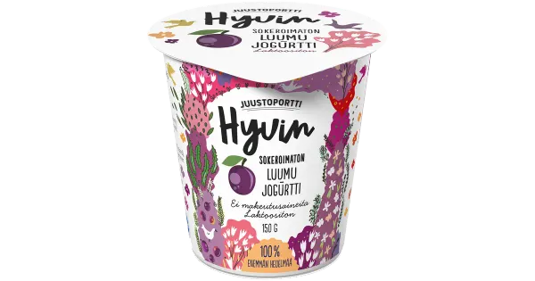 Juustoportti magustamata laktoosivaba ploomijogurt 150 g
