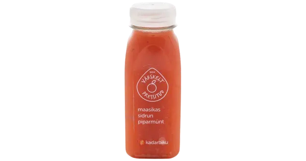 Kadarbiku Maasika-Sidruni-Piparmündi värske mahl 250ml