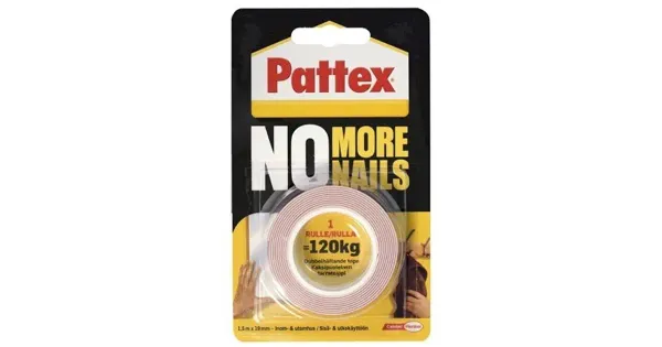 Kahepoolne teip Pattex 19mm x 1,5 m