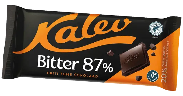 Kalev Bitter 87% eriti tume šokolaad 100 g