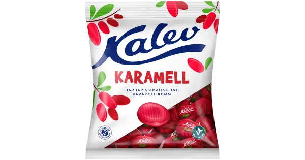 Kalev Caramel barbarissimaitselised karamellid 120 g