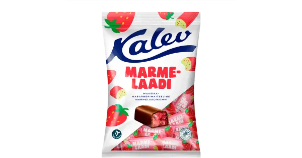 Kalev maasika-rabarberi marmelaadikommid 175g