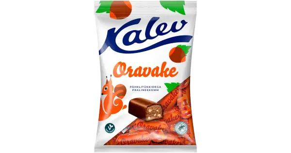 Kalev Oravake pähklitükkidega pralineekompvekid 175 g