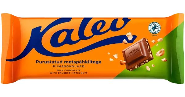 KALEV Piimašokolaad purustatud metspähklitega 190g