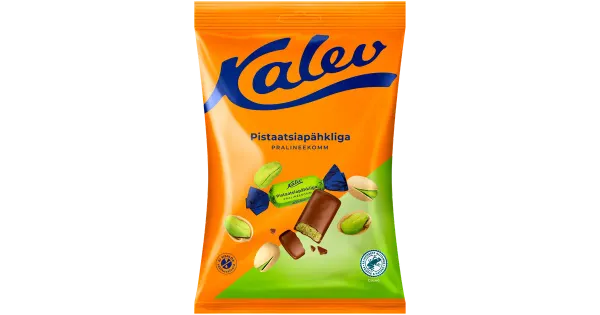 Kalev pistaatsiapähklitega pralineekompvekid 175 g