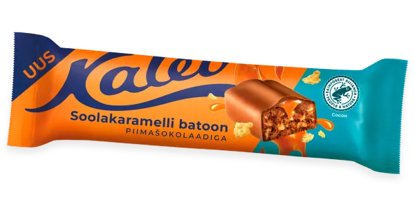 Soolakaramelli batoon piimašokolaadis, KALEV, 40 g