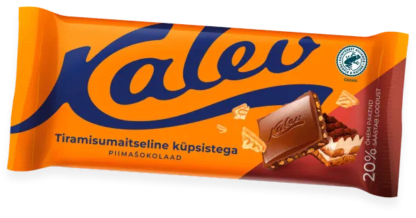 Kalev tiramisumaitseline piimašokolaad küpsisega 100g