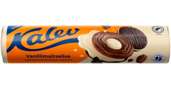 Kalev vanillimaitselise kreemitäidisega küpsised 205g