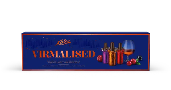KALEV Virmalised šokolaadipudelid marjamaitseliste alkoholitäidistega 150g