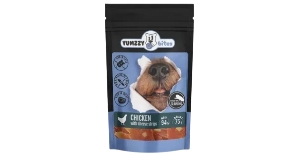 Kanaribad juustuga YUMZZYBITES koertele, 75g