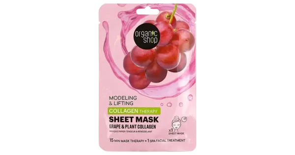 Kangamask Collagen Therapy,Grape & Plant collagen, ORGANIC SHOP, 1 tk