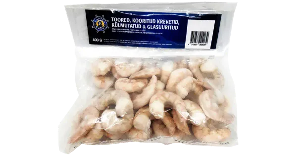 Kapten Grant Kooritud Krevetid Toored 400 g