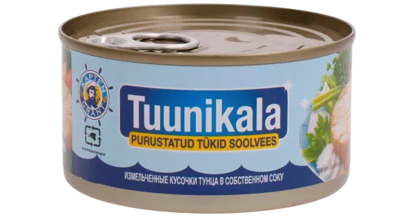 Kapten Grant purustatud tuunikala tükid soolvees 185 g