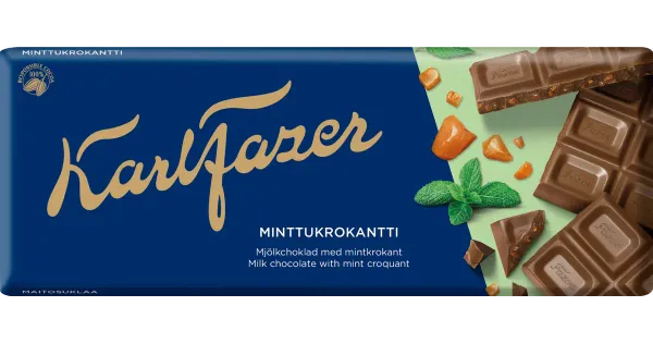 Karl Fazer Minttu krokant šokolaad 180G