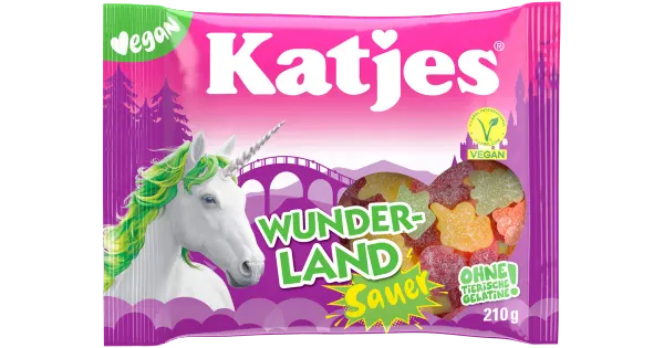 Katjes kummikommid hapukad Wunderland 210g