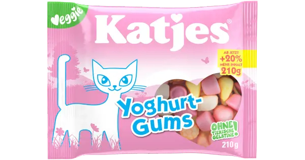 Katjes kummikommid Yoghurt Gums 210g