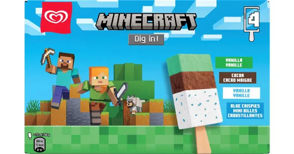 Kids Minecraft Multipakk Jäätis 184 g