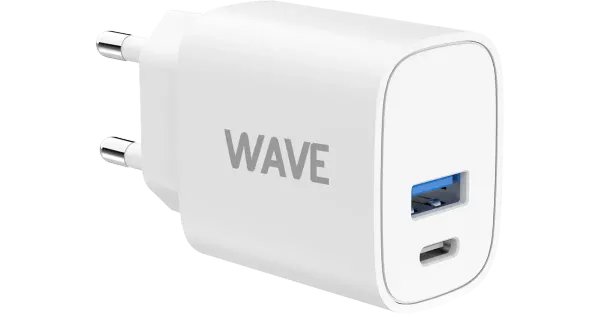 Kiirlaadija 18W 1xUSB type-C+1xUSB-A