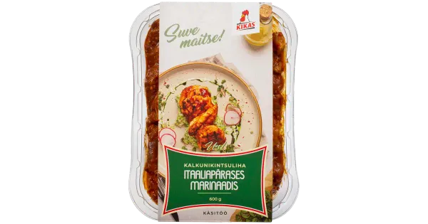 Kikas Kalkunikintsuliha itaaliapärases marinaadis. 600 g