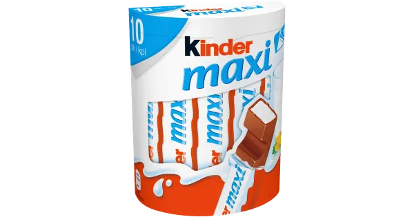 Kinder Maxi šokolaadibatoonid 10-pakk 21g