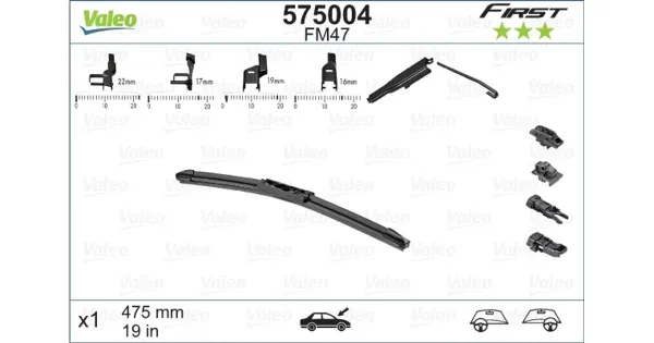 Klaasipuhastaja Valeo 575004 475 mm