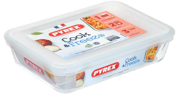 Klaasvorm Cook/Freeze plastkaanega 0,8l/19x14cm