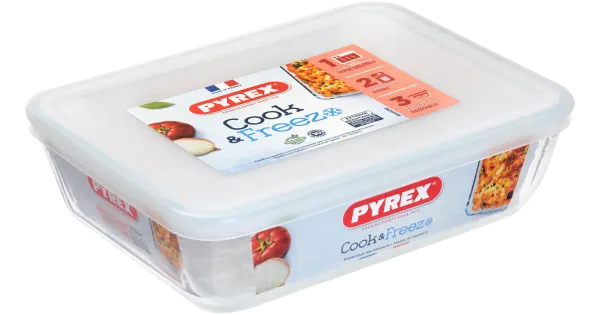 Klaasvorm Cook/Freeze plastkaanega 1,5l/22x17cm