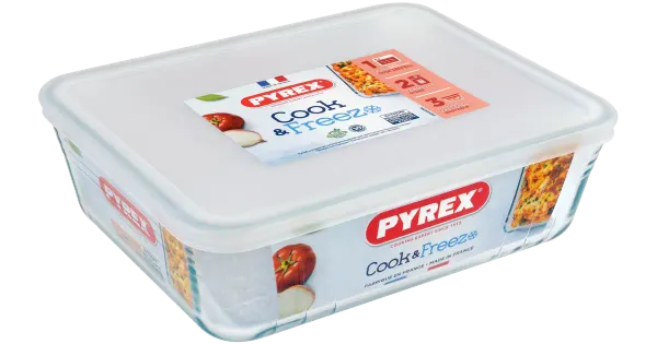 Klaasvorm Cook/Freeze plastkaanega 2,6l/25x19cm